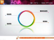 Association relationship circle slide chart template download