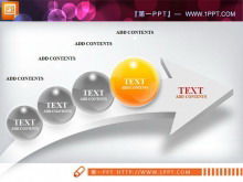 Modèle d'organigramme de diapositives en trois dimensions de style cristal