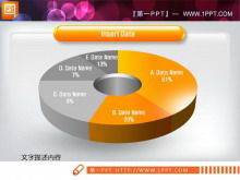 Un beau modèle de diagramme circulaire en trois dimensions à diapositives 3D à télécharger