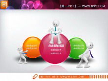 Squisito materiale grafico PPT con combinazione di cattivi 3D