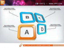 Znakomity trójwymiarowy, podkreślający relację materiał wykresu PPT do pobrania