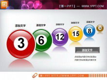 Exquisite three-dimensional progressive PPT chart material download