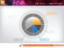 Элегантная круговая диаграмма PPT скачать материал