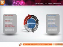 Download del materiale della diapositiva della freccia del ciclo tridimensionale 3D