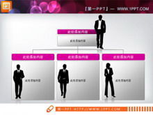 Unduhan template diagram struktur divisi staf PPT