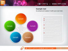 Beş düğmeli beş köşeli yıldız slayt diyagramı malzemesi