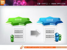 Diagrama de relacionamento lado a lado PPT com o ícone do vilão