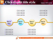 Descărcare șablon diagramă de flux PPT cu nod curbat