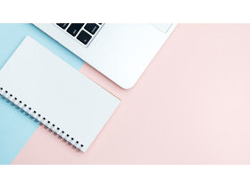 4 노트북 비즈니스 사무실 바탕 화면 PPT 배경 사진