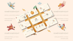 เทมเพลต ppt ภาพประกอบการ์ตูนสไตล์การวาดภาพสด