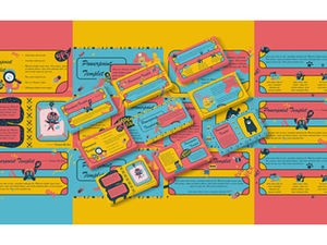 Plantilla ppt de estilo de dibujos animados lindo color no exagerado