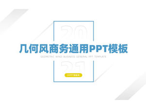 Son derece basit geometrik stil iş özeti raporu iş genel ppt şablonu