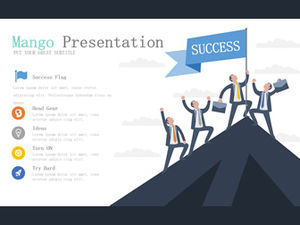 Personajes de dibujos animados de negocios con gráficos ppt de negocios (11 fotos)