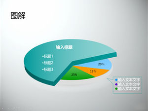 5 exquisito gráfico circular tridimensional de dos colores ppt descargar