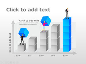 3 ensembles de graphique ppt d'analyse comparative du ratio de croissance des données