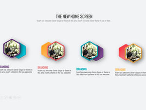 Grafico ppt di relazione parallela tridimensionale micro esagonale adatto per le istruzioni di visualizzazione del prodotto