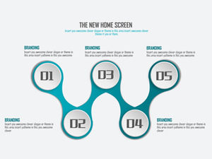 แผนภูมิ ppt แบบไมโครสเตอริโอที่มีความสัมพันธ์ตรงกันสามชุด