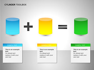 Grafico ppt cilindrico con colori brillanti