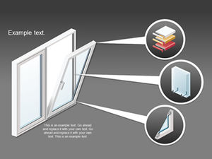 문 및 창 유리 건설 용품 ppt 차트