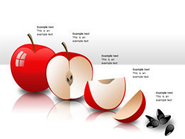 Apple ppt-Diagramm in Blöcke unterteilt