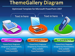 Themegallery最新PPT并排关系图