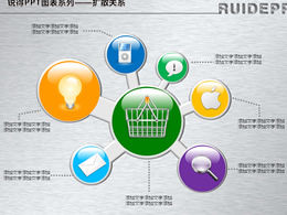 精美的传播关系ppt图表下载