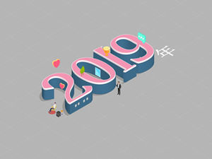 "Da Wen in July"-reine ppt-Produktion von 2,5D dreidimensionalen Text-ppt-Materialvorlagen