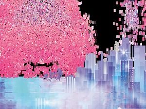 Полый силуэт города линия города HD бесплатные коврики (7 фото)