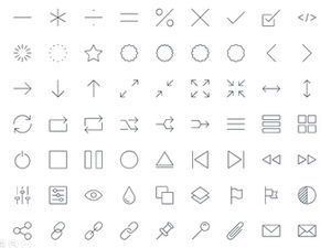 500 多個顏色可修改的線性圖標包下載