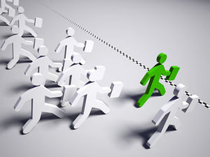 ركز على عكس اللون ثلاثي الأبعاد لصورة زعيم الشرير PPT