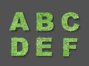 Green grass creative environmental protection english letter ppt material