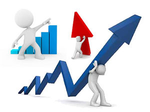 88 data and arrow trend information 3D villain picture material