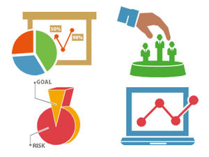 download del materiale dell'icona dell'icona del business del disegno a colori ppt