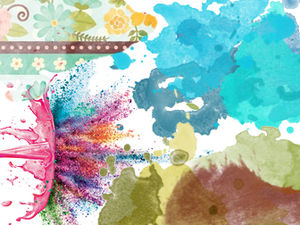 23 coloridos materiales de imagen png solubles en agua