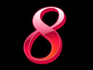 Fondo transparente tridimensional cristal número png material de imagen