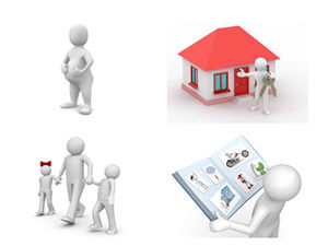 恋愛結婚家族3D悪役シリーズppt素材