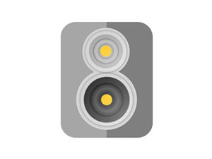 Audio player music speaker vibration animation special effect ppt template