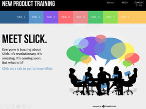 Clique na página da web de imitação para alternar o modelo de animação de ppt de efeito de conteúdo
