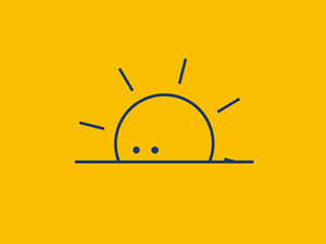 การ์ตูนน่ารักพระอาทิตย์ขึ้นและพระอาทิตย์ตก ppt แอนิเมชั่นขนาดเล็ก