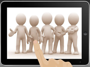 Ecrã táctil de dedo PAD efeito de viragem de página modelo de efeito especial ppt