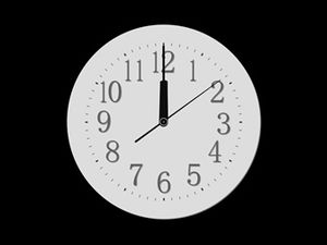 Modelo de efeito especial de ppt de animação de ponteiro de relógio de quartzo