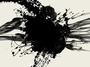 Qingyun arung jeram tinta dan cuci animasi visual efek khusus PPT