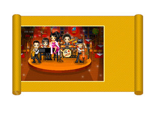 帶開關的中國古典捲軸ppt動畫模板