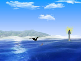 نسر البحر اصطياد الأسماك ديناميكية المشهد قالب تأثير PPT تنزيل