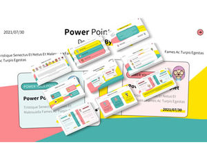 Template ppt gaya kartun lucu yang lucu dan praktis