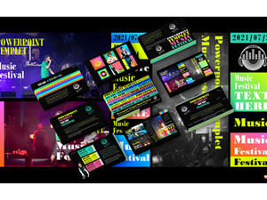 قالب ppt موضوع مهرجان الموسيقى