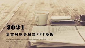 2021レトロスタイルの財務報告ユニバーサルpptテンプレート