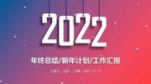 Stylowe i proste podsumowanie prac na koniec roku nowy plan ogólny szablon ppt