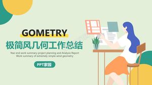 PPT-Vorlage für die Arbeitszusammenfassung zum Jahresende im minimalistischen Stil