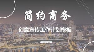 Prosty styl biznesowy plan pracy reklama korporacyjna szablon ppt
